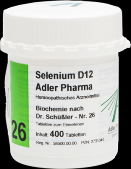 BIOCHEMIE Adler 26 Selenium D 12 Tabletten 400 St
