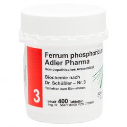 BIOCHEMIE Adler 3 Ferrum phosphoricum D 12 Tabl. 400 St Tabletten