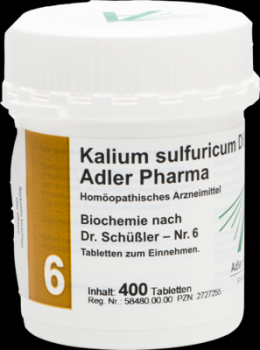 BIOCHEMIE Adler 6 Kalium sulfuricum D 6 Tabletten 400 St