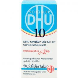 BIOCHEMIE DHU 10 Natrium sulfuricum D 6 Globuli 10 g