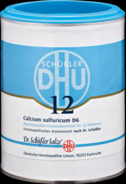 BIOCHEMIE DHU 12 Calcium sulfuricum D 6 Tabletten 1000 St