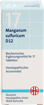 BIOCHEMIE DHU 17 Manganum sulfuricum D 12 Tabl. 80 St