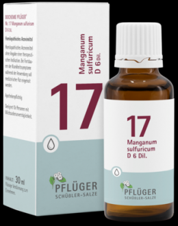 BIOCHEMIE Pflger 17 Manganum sulfuricum D 6 Tro. 30 ml