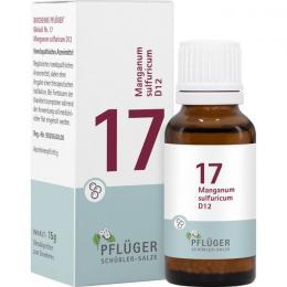 BIOCHEMIE Pflüger 17 Manganum sulfuricum D 12 Gl. 15 g