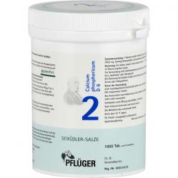 BIOCHEMIE Pflüger 2 Calcium phosphoricum D 6 Tabl. 1000 St.