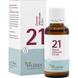 BIOCHEMIE Pflüger 21 Zincum chloratum D 6 Tropfen 30 ml