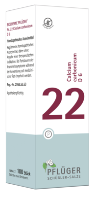 BIOCHEMIE Pflüger 22 Calcium carbonicum D 6 Tabl. 100 St