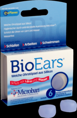 BIOEARS Silikon Ohrstpsel antimikrobielle 6 St