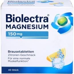 BIOLECTRA Magnesium 150 mg Zitrone Brausetabletten 40 St. (144 g)