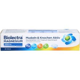 BIOLECTRA Magnesium 250 mg Muskeln & Kno.Aktiv KTA 30 St. (96,3 g)