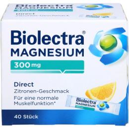 BIOLECTRA Magnesium 300 mg Direct Zitrone Sticks 40 St. (40 g)