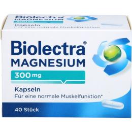 BIOLECTRA Magnesium 300 mg Kapseln 40 St.