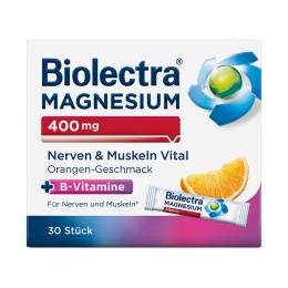 BIOLECTRA Magnesium 400 mg Nerven & Muskeln Vital 30 X 1.9 g Pellets