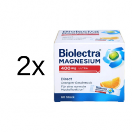 BIOLECTRA Magnesium 400 mg ultra Direct Orange 2 x 60 St.