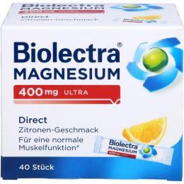 BIOLECTRA Magnesium 400 mg ultra Direct Zitrone 40 St. (52 g)