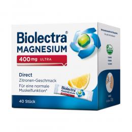BIOLECTRA Magnesium 400 mg ultra Direct Zitrone 40 St Pellets
