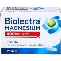 BIOLECTRA Magnesium 400 mg ultra Kapseln 40 St. (33 g)