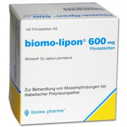 Ein aktuelles Angebot für BIOMO LIPON 600 100 St Filmtabletten Nahrungsergänzung für Diabetiker - jetzt kaufen, Marke biomo pharma GmbH.