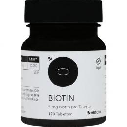 BIOTIN 5 mg Biotin pro Tablette 120 St. (21,6 g)