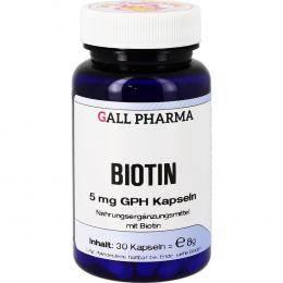 BIOTIN 5 mg GPH Kapseln 30 St Kapseln