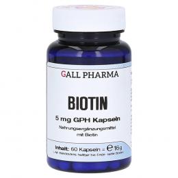 Ein aktuelles Angebot für BIOTIN 5 mg GPH Kapseln 60 St Kapseln Nahrungsergänzungsmittel - jetzt kaufen, Marke Hecht Pharma GmbH.