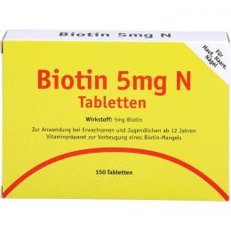 BIOTIN 5 mg N Tabletten 150 St.