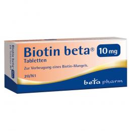BIOTIN BETA 10 mg Tabletten 20 St Tabletten