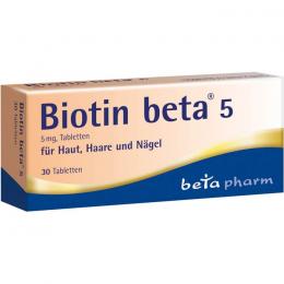 BIOTIN BETA 5 Tabletten 30 St.