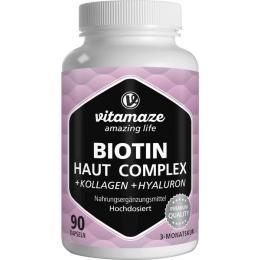 BIOTIN HAUT Komplex hochdosiert+Kollagen Kapseln 90 St. (56,7 g)