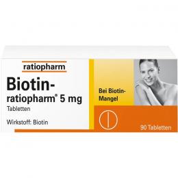 BIOTIN-RATIOPHARM 5 mg Tabletten 90 St.