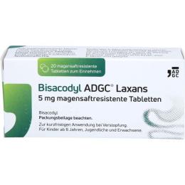 BISACODYL ADGC Laxans 5 mg magensaftres.Tabl. 20 St.
