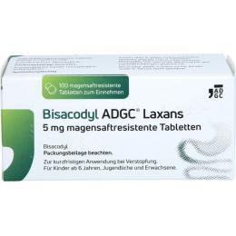 BISACODYL ADGC Laxans 5 mg magensaftres.Tabletten 100 St.