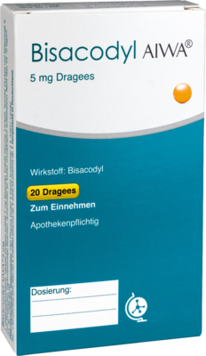 BISACODYL AIWA 5 mg Dragees 20 St