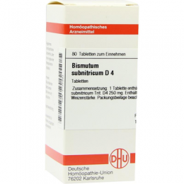 BISMUTUM SUBNITRICUM D 4 Tabletten 80 St