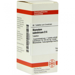 BISMUTUM SUBNITRICUM D 6 Tabletten 80 St