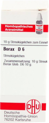 BORAX D 6 Globuli 10 g
