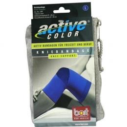 BORT ActiveColor Kniebandage L blau 1 St.