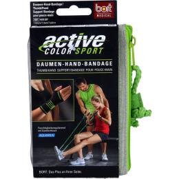 BORT ActiveColor Sport Daumen-Hand-Band.M schw/gr. 1 St.