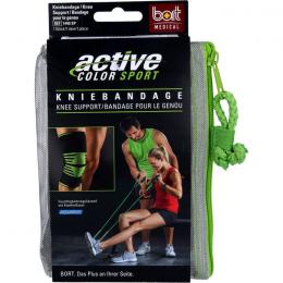 BORT ActiveColor Sport Kniebandage L schw./grün 1 St.