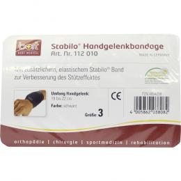 BORT Stabilo Handgelenkbandage Gr.3 schwarz 1 St Bandage