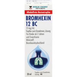 BROMHEXIN 12 BC Tropfen zum Einnehmen 30 ml