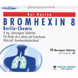 BROMHEXIN 8 Berlin Chemie überzogene Tabletten 50 St.