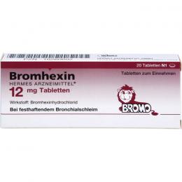 BROMHEXIN Hermes Arzneimittel 12 mg Tabletten 20 St.