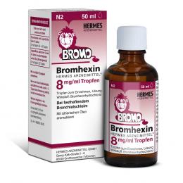 Ein aktuelles Angebot für BROMHEXIN Hermes Arzneimittel 8 mg/ml Tropfen 50 ml Tropfen zum Einnehmen Hustenlöser - jetzt kaufen, Marke Hermes Arzneimittel GmbH.