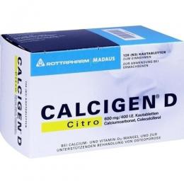 CALCIGEN D Citro 600 mg/400 I.E. Kautabletten 120 St.