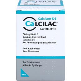 CALCILAC Kautabletten 500 mg/400 I.E. 50 St.
