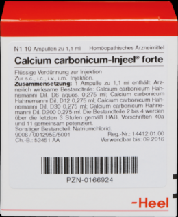 CALCIUM CARBONICUM INJEEL forte Ampullen 10 St