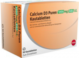 CALCIUM D3 Actavis 1000 mg/880 I.E. Kautabletten 90 St