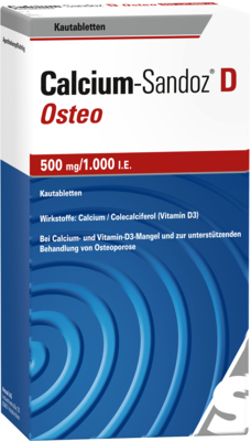 CALCIUM SANDOZ D Osteo 500 mg/1.000 I.E. Kautabl. 120 St