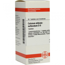 CALCIUM STIBIATO sulfuratum D 6 Tabletten 80 St
